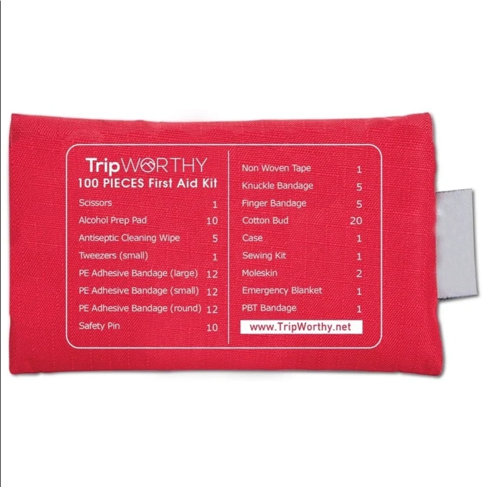 Travel Size First Aid Kit: 100 Piece Small - Picture 2 of 6